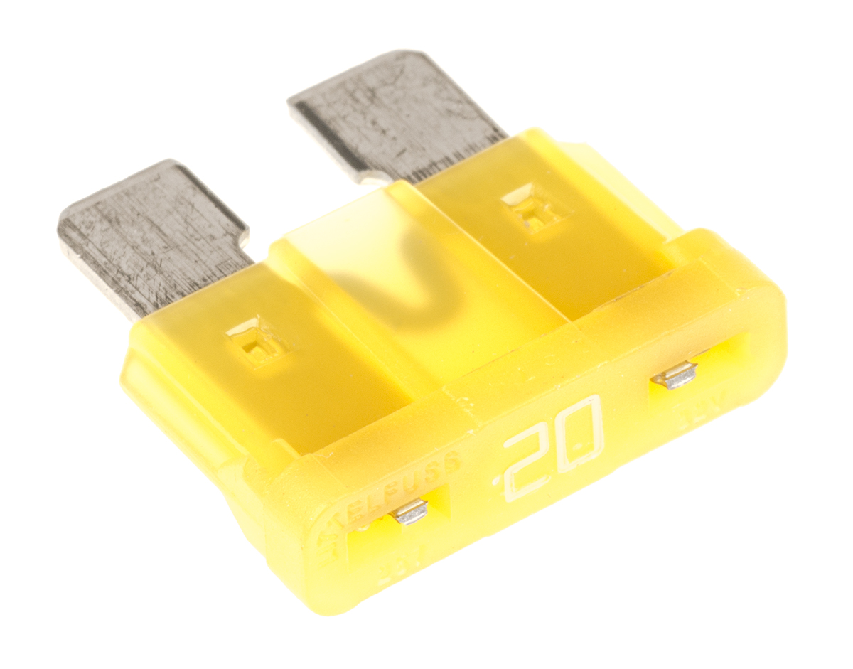 Littelfuse 20A Yellow Car Fuse, 32V dc