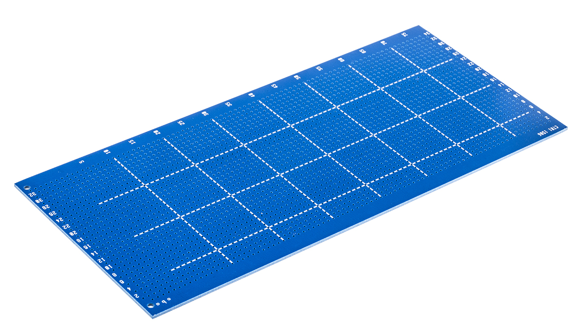 03-27555 Vero Technologies 1 Matrix Board FR4 With 77 x 34 1.02 mm Holes, 2.54 mm Pitch, 220 mm 100mm