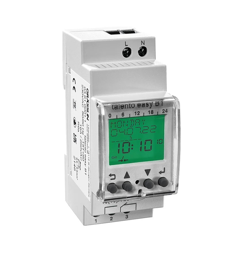 Grasslin Digital Time Switch, 1-Channel 230 V ac