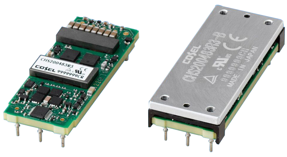 Cosel CHS DC-DC Converter, 3.3V dc/ 50A Output, 36 → 76 V dc Input, 165W, PCB Mount, +85°C Max Temp -40°C Min