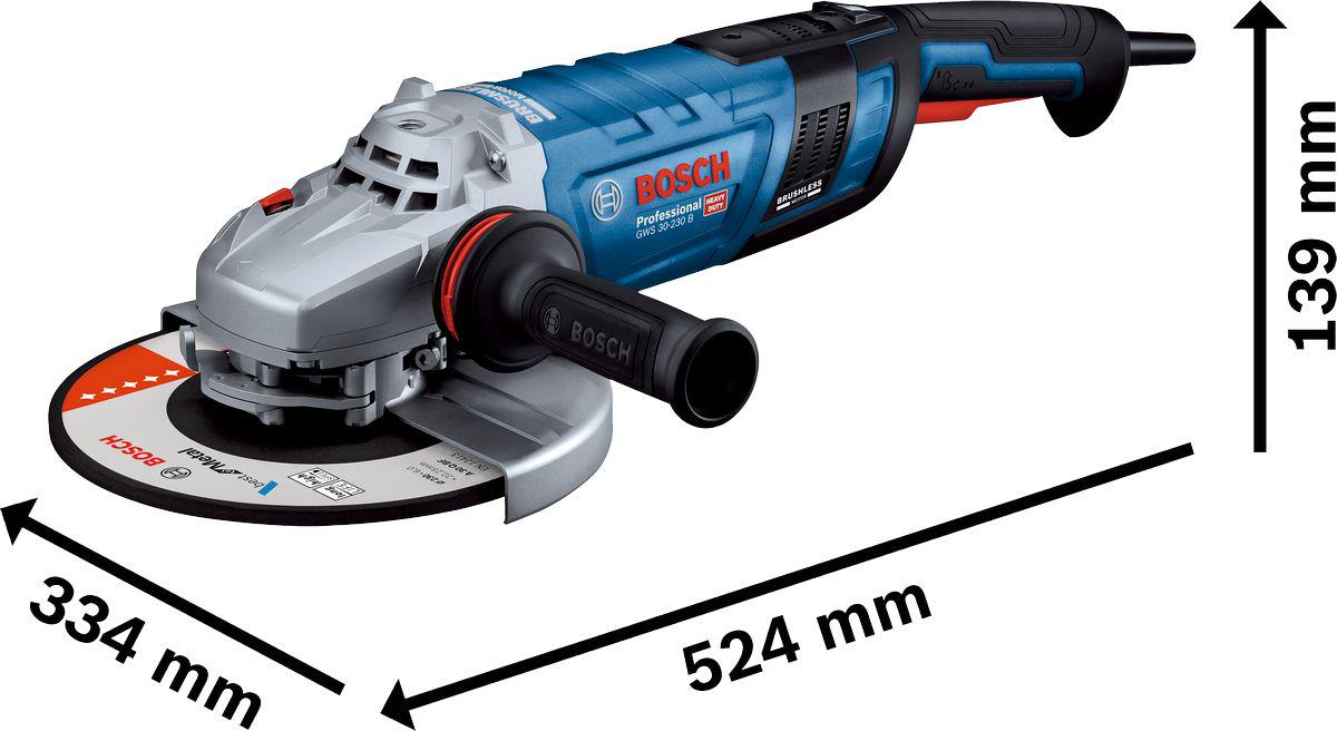 06018g1000 Bosch GWS 30-230 B 230mm Corded Angle Grinder