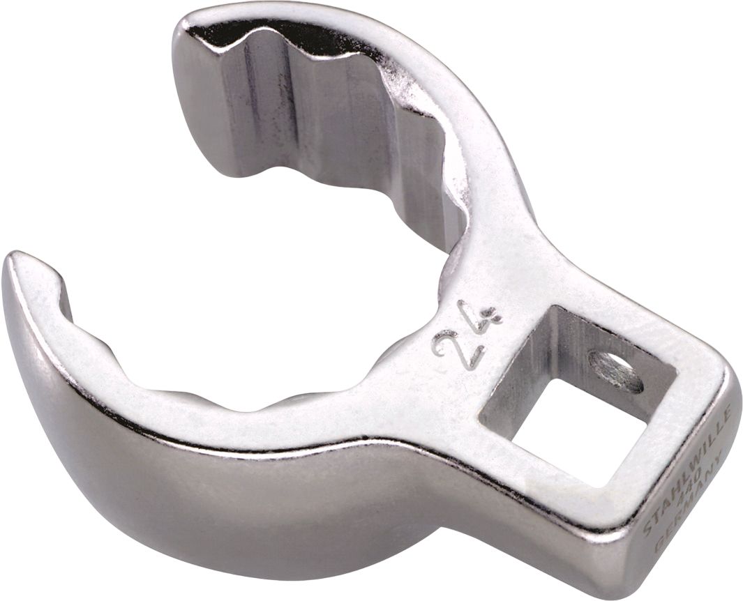 STAHLWILLE Crow Foot Crow Ring Spanner, 22.5 x 24 mm Insert, Spanner Size 32 mm L.64 mm, Chrome Finish