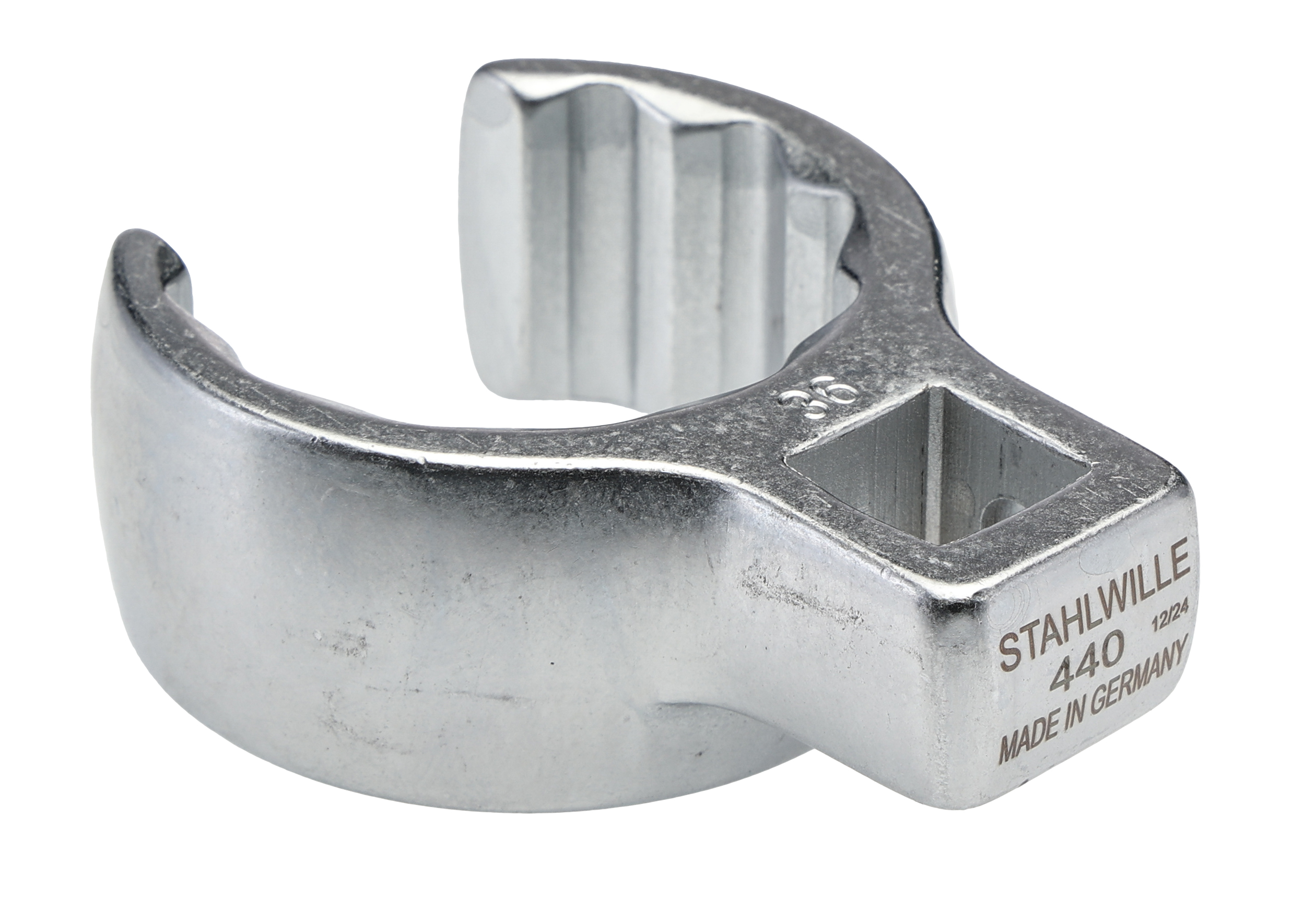 03190036 STAHLWILLE Crow Foot Crow Ring Spanner, 24 x 27 mm Insert, Spanner Size 36 mm L.65 mm, Chrome Finish