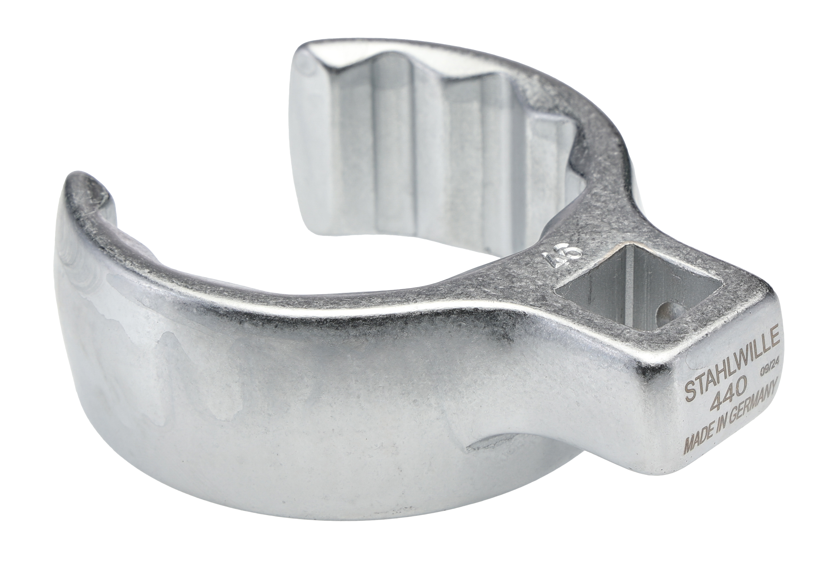 STAHLWILLE Crow Foot Crow Ring Spanner, 26 x 34.1 mm Insert, Spanner Size 46 mm L.78 mm, Chrome Finish