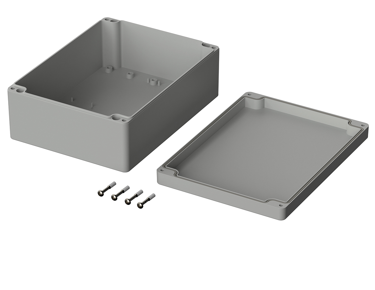 03223000 Bopla Euromas Series Grey ABS Enclosure, IP65 Flanged 75 mm, 200 mm, 150 mm