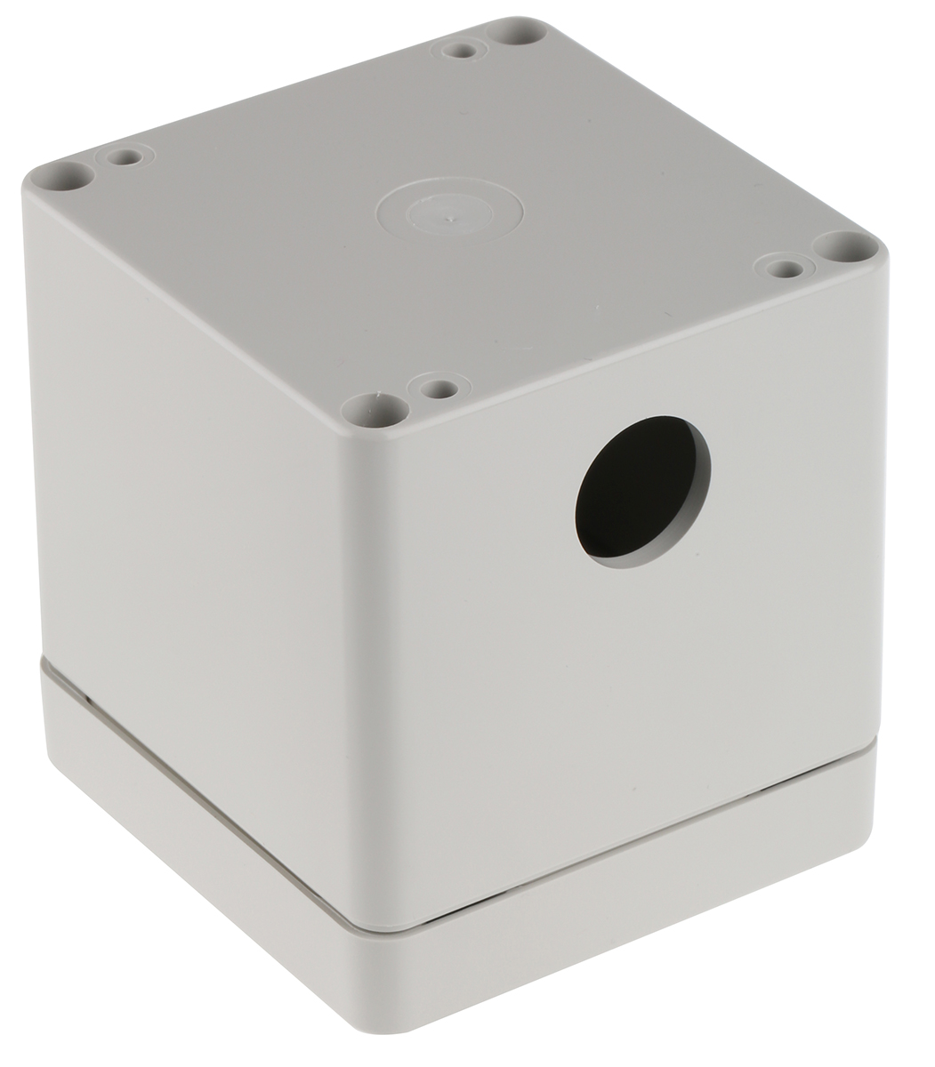 03225000b17 Bopla Light Grey Plastic Euromas Push Button Enclosure - 3 Hole 22 mm Diameter