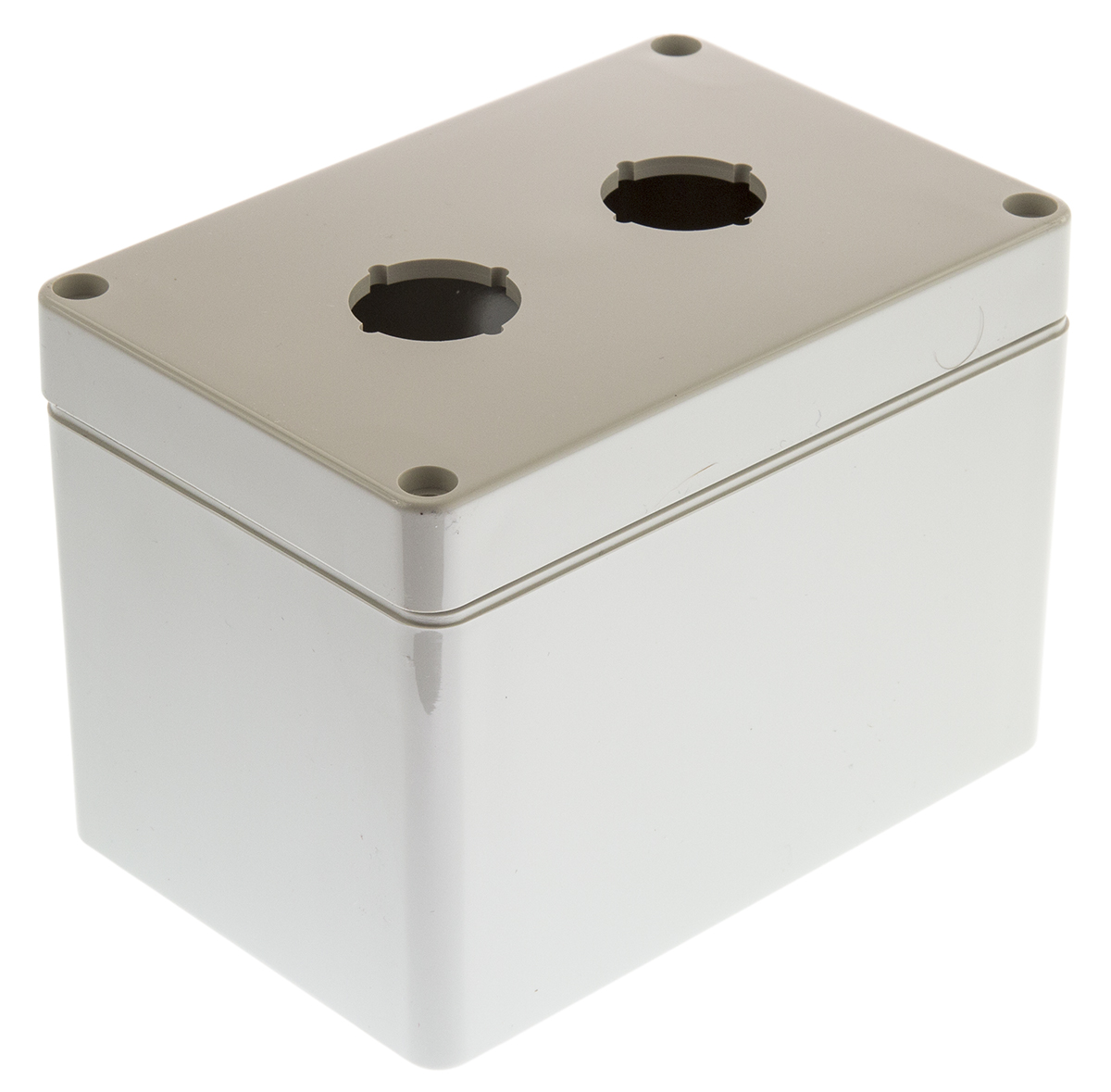 Bopla Light Grey Plastic Euromas Push Button Enclosure - 2 Hole 22 mm Diameter