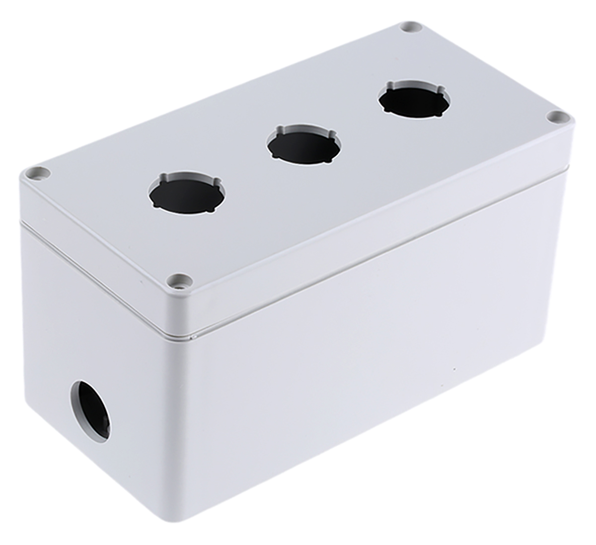 Bopla Light Grey Plastic Euromas Push Button Enclosure - 3 Hole 22 mm Diameter