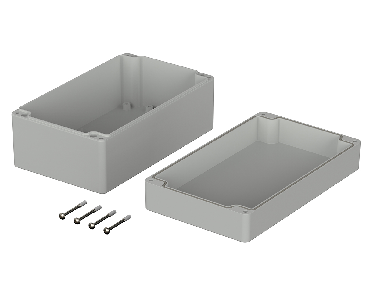 03237000 Bopla Euromas Series Light Grey ABS Enclosure, IP66 90 mm, 200 mm, 120 mm