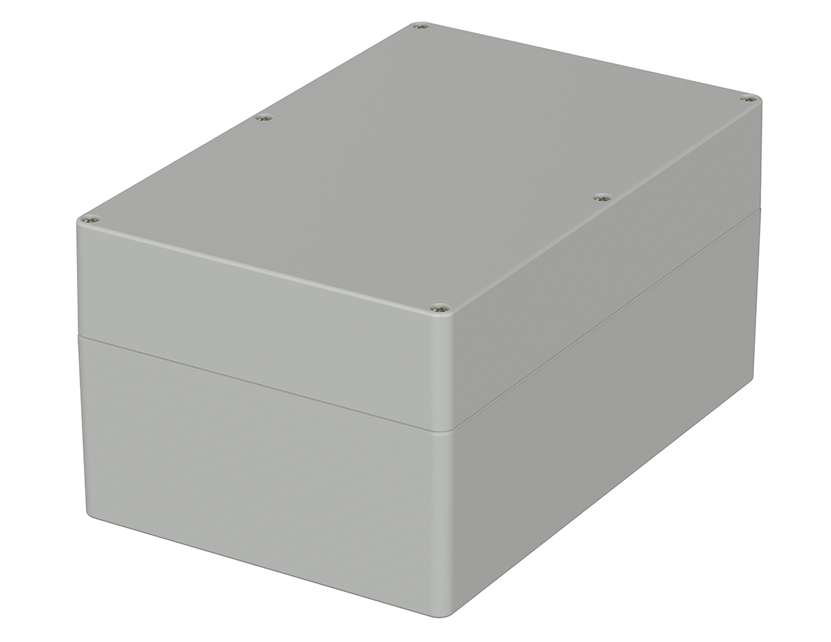 Bopla Euromas Series Grey ABS Enclosure, IP66 Flanged 120 mm, 240.3 mm, 160.3 mm