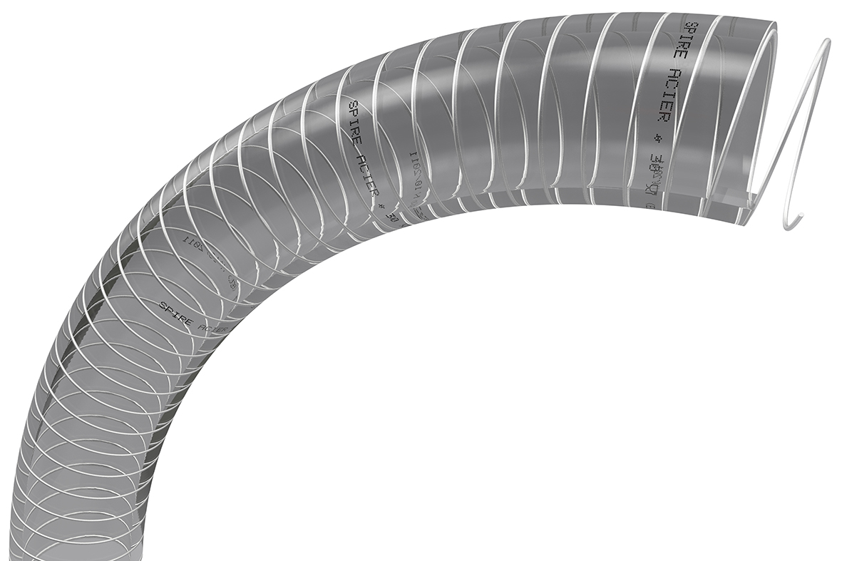 034799 TRICOFLEX SPIRE ACIER Steel Polyvinyl Chloride, Hose Pipe, 16 mm ID, 22 mm OD, Clear, 30 m