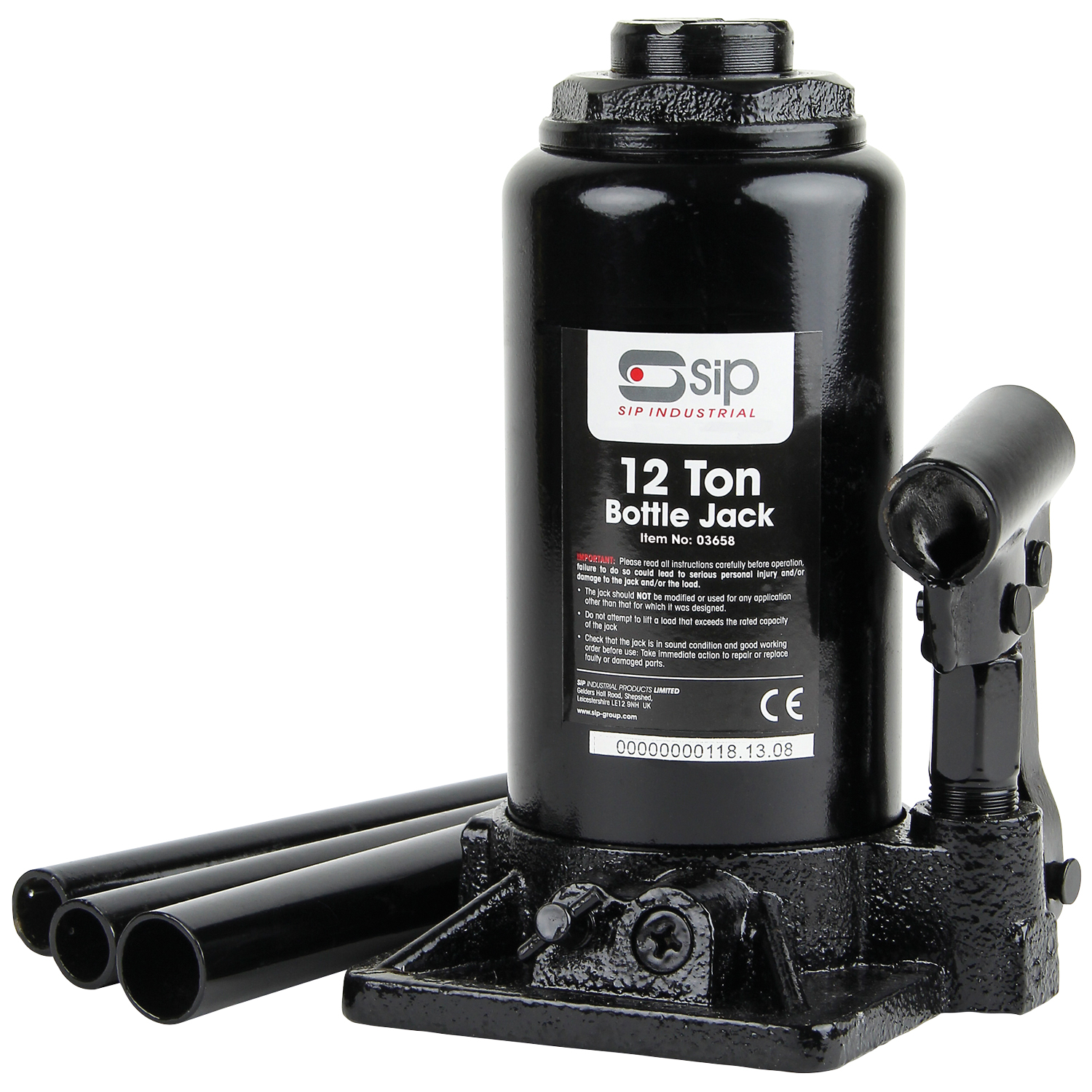 SIP Bottle Jack, 415 mm - 415 mm 12 t Load Capacity