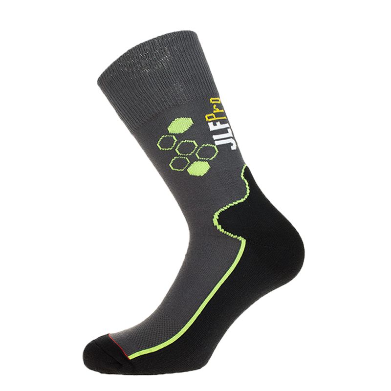 JLF Pro Black, Grey Socks size 39/41 39/41 5.5/6