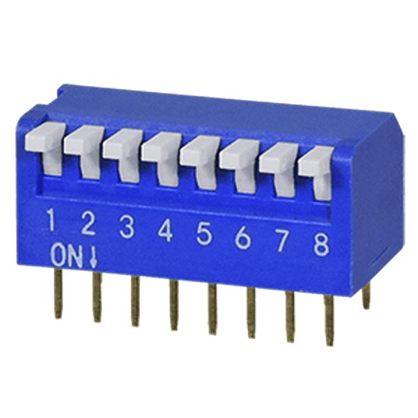Same Sky 8 Way Through Hole DIP Switch SPST, Raised Actuator Actuator