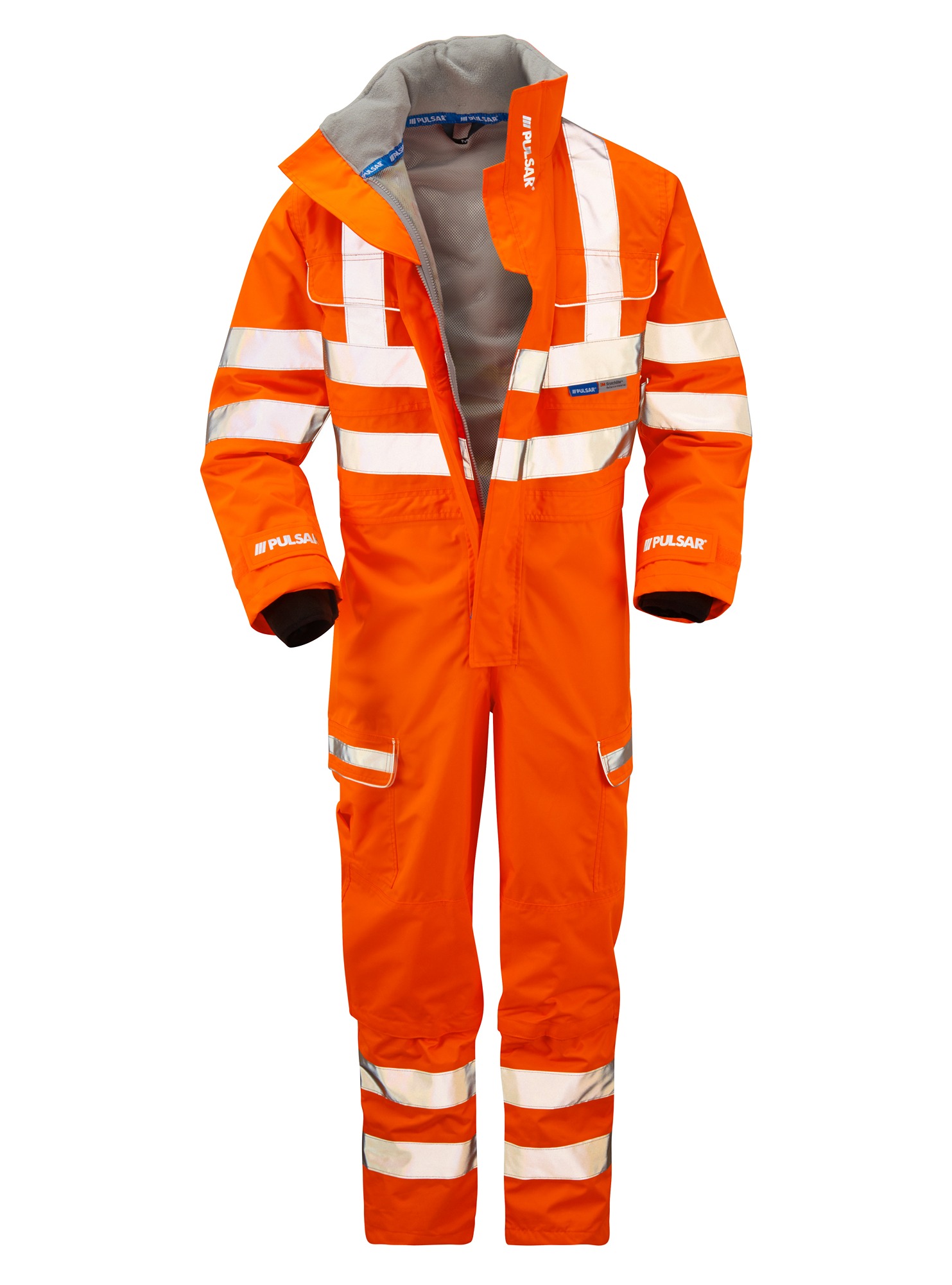pr505t-r-5xl PULSAR Orange Reusable Hi Vis Overalls, 5XL