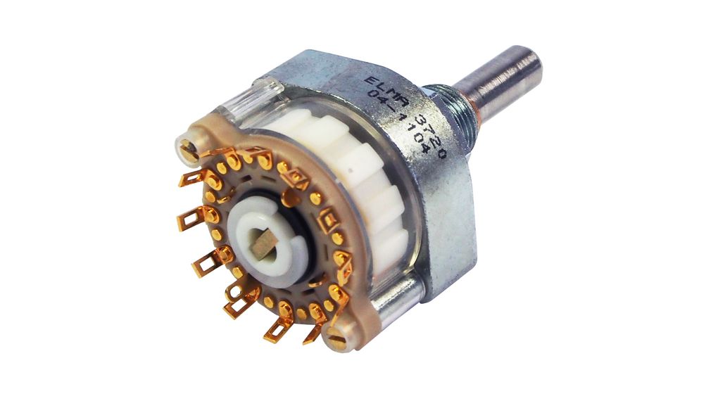 Elma 04, 6 Position 2P Rotary Switch, 2A, Solder Lug
