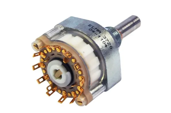 Elma 4, 4 Position 3P4T Rotary Selector Switch, 2000mA, Solder Lug