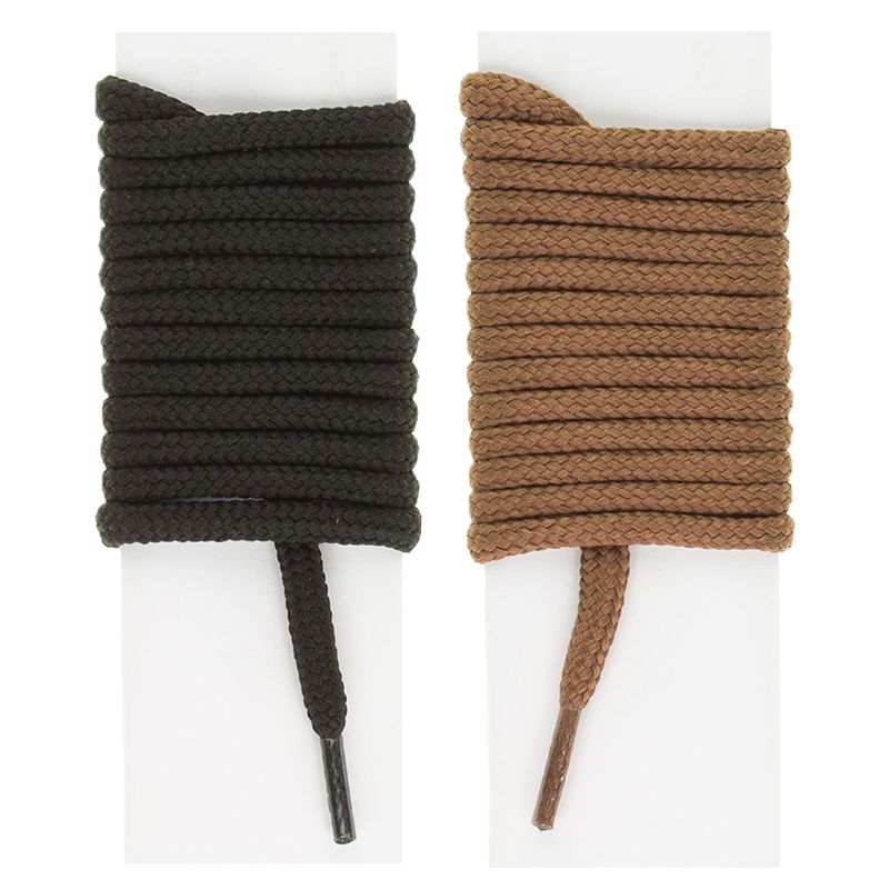 JLF Pro Brown, Black Polyester Shoe Laces, 90 cm