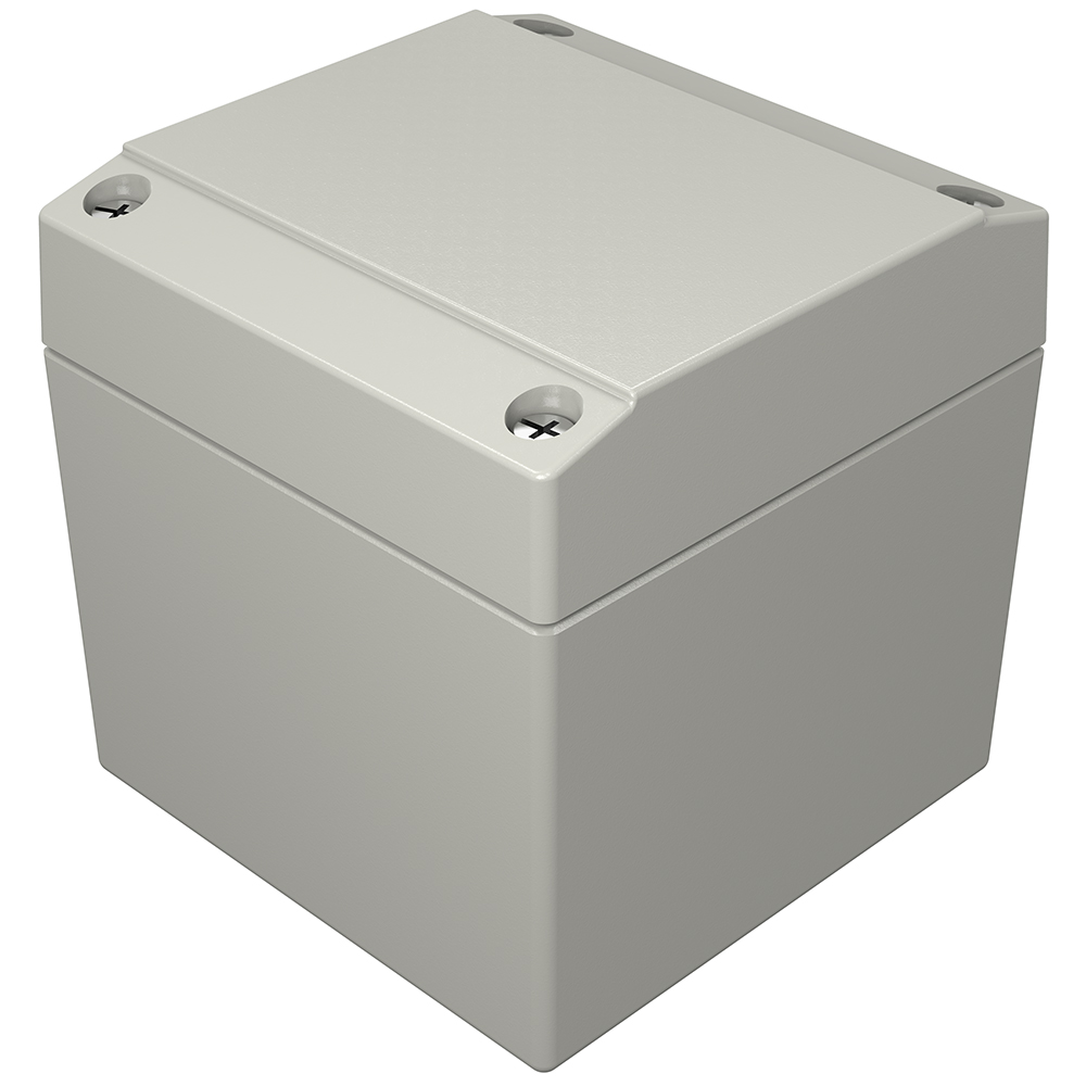 Rose Aluform Series Grey Die Cast Aluminium Enclosure, IP66, IK09 80 mm, 80 mm, 80 mm