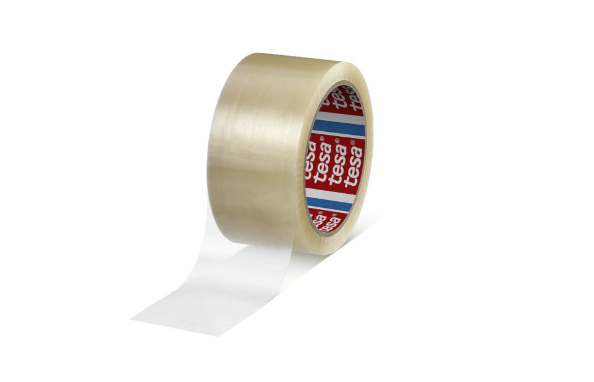Tesa Transparent Tesa 4280 PV0 Packing Tape, 66 m  x  48mm