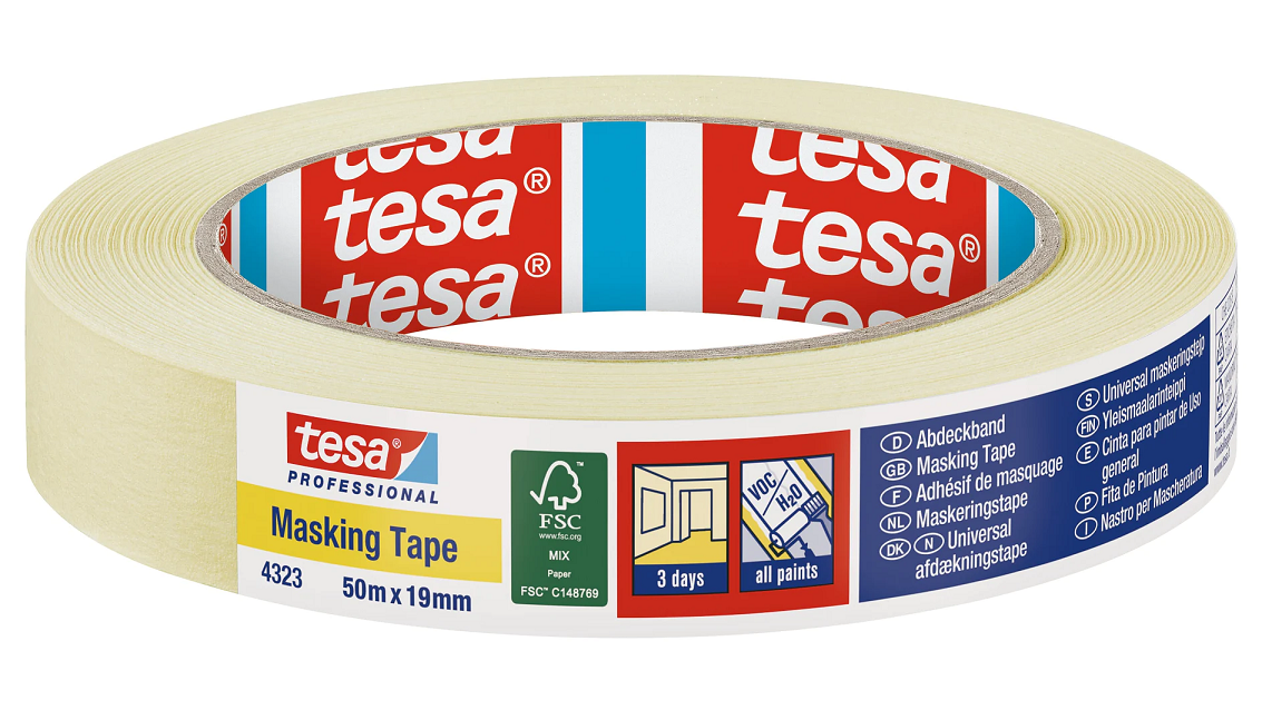 Tesa 4323 Beige Tesa Professional 4323 Masking Tape 19mm x 50 m