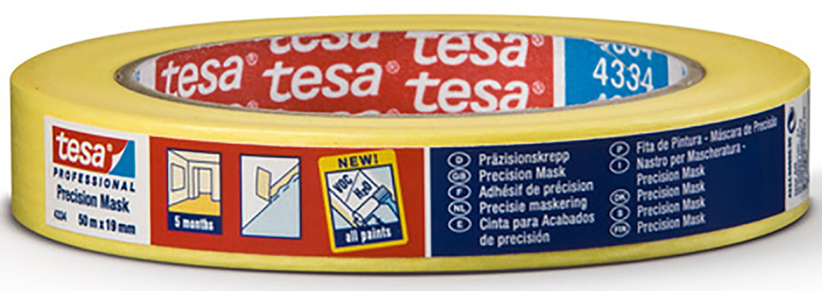 Tesa 4334 Yellow Tesa 4334 Precision Mask Masking Tape 19mm x 50 m