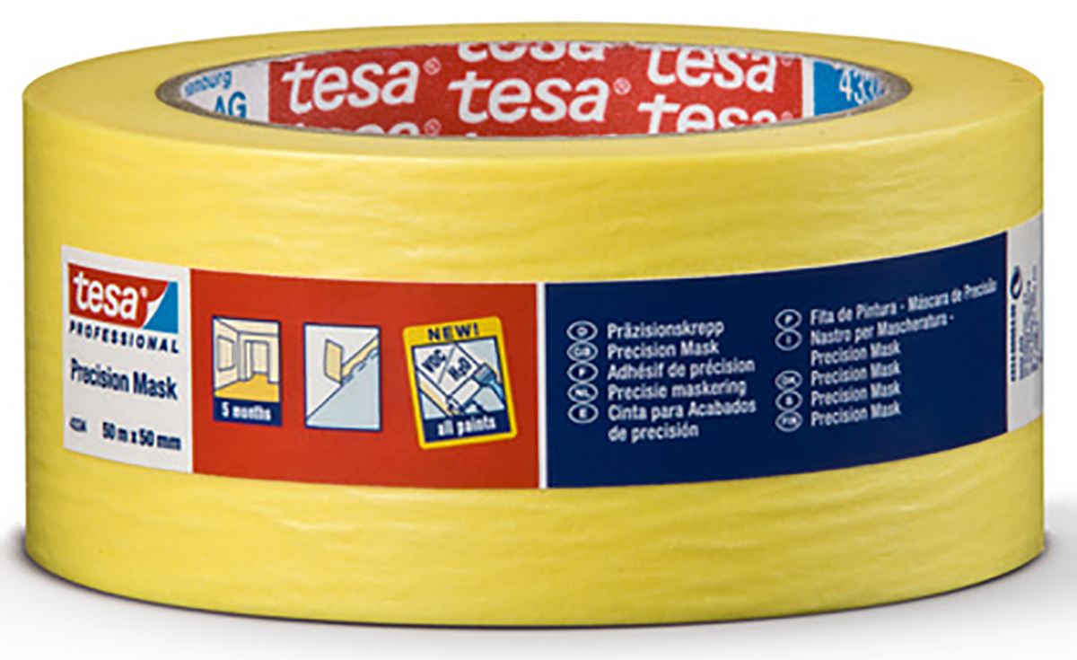 Tesa 4334 Yellow Tesa 4334 Precision Mask Masking Tape 50mm x 50 m
