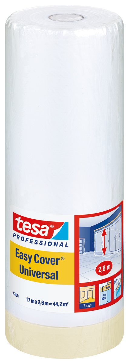 Tesa Beige Tesa Professional 4368 Easy Cover Universal Masking Tape 17mm x 2.6 m