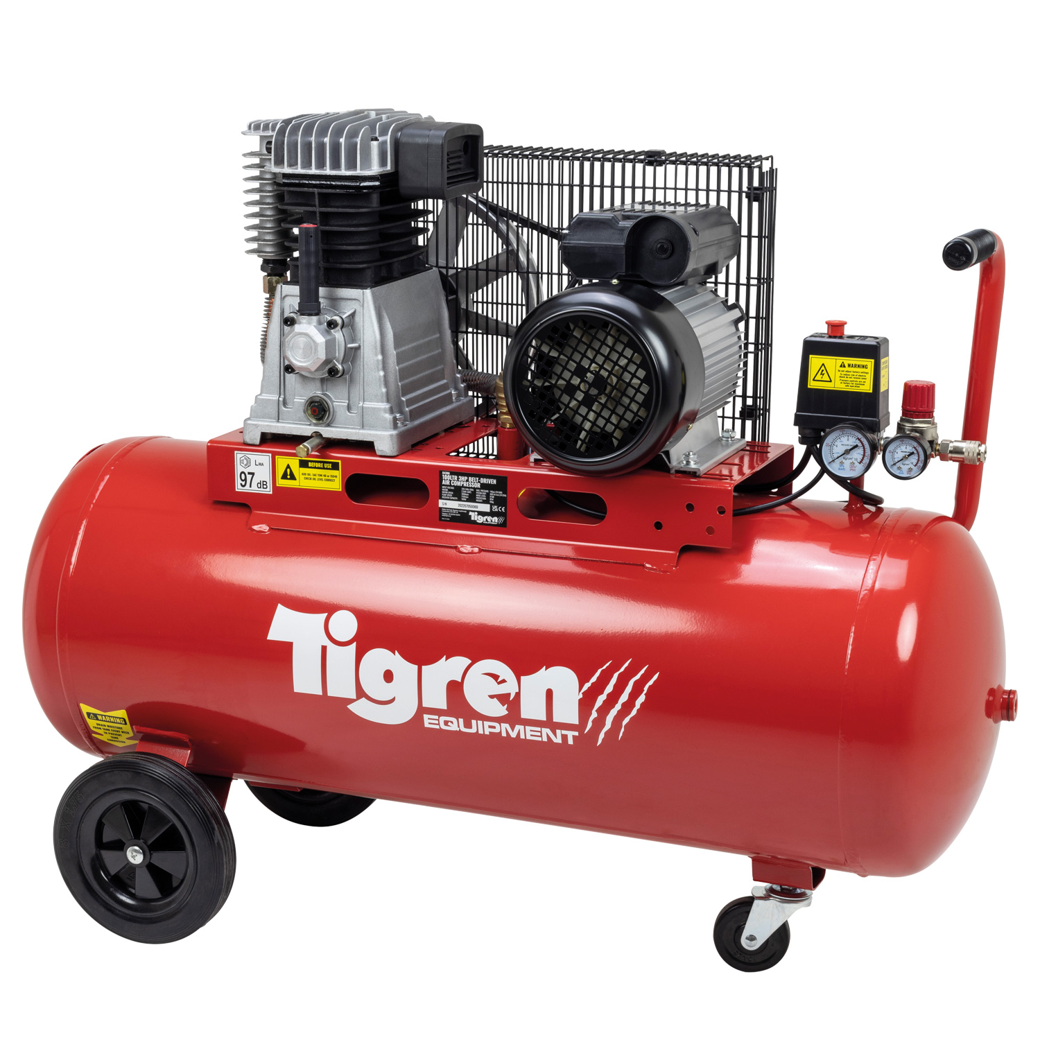 SIP 3 HP Air Compressor, 150 psi, 65 kg, 100 L