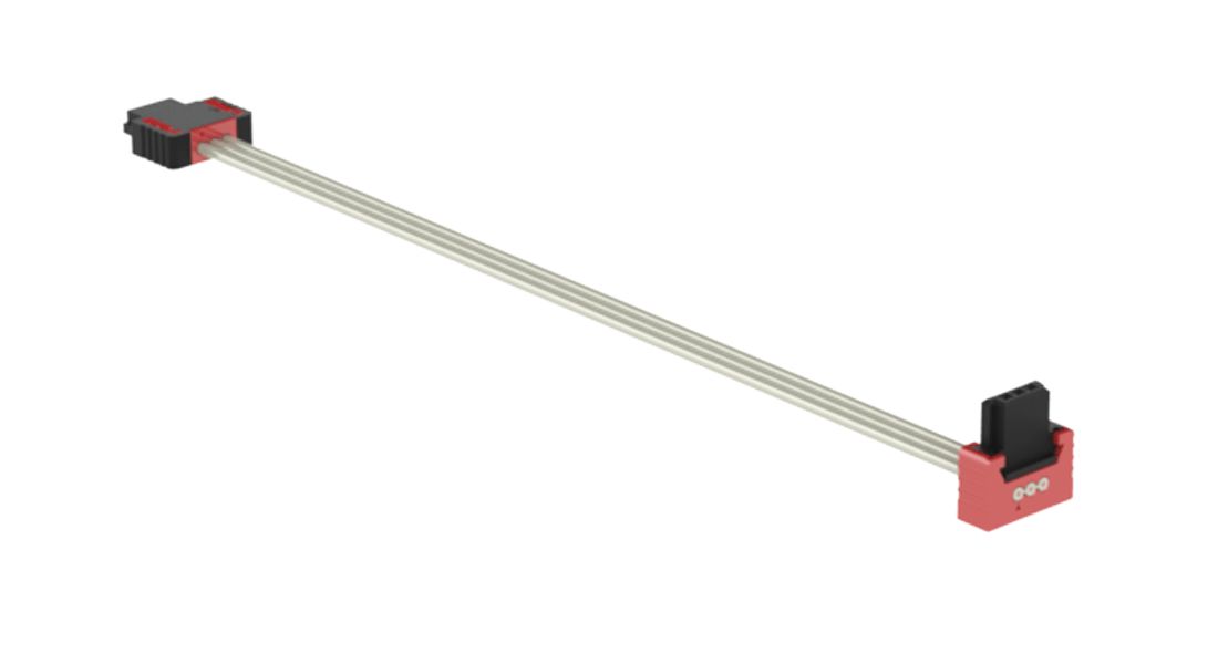 ERNI 3 Series Ribbon Cable Assembly, 100mm Length, SFX IDC to AFU IDC