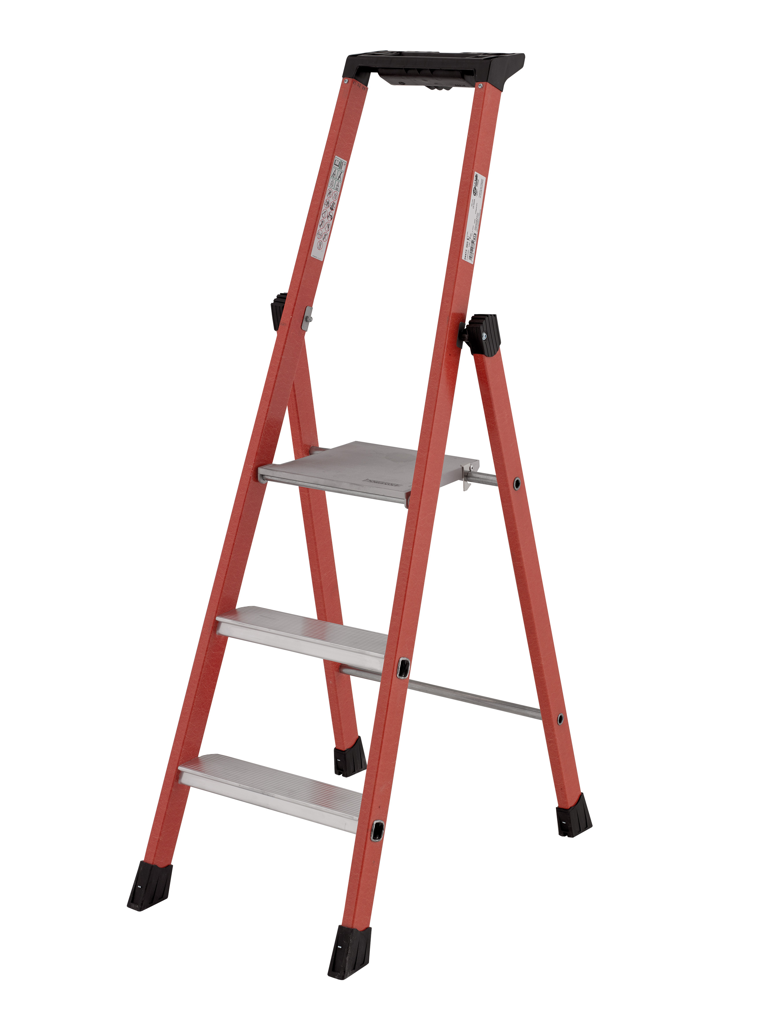 TUBESCA Fibreglass 3 steps Step Ladder, 0.69m platform height, 1.35 m open length