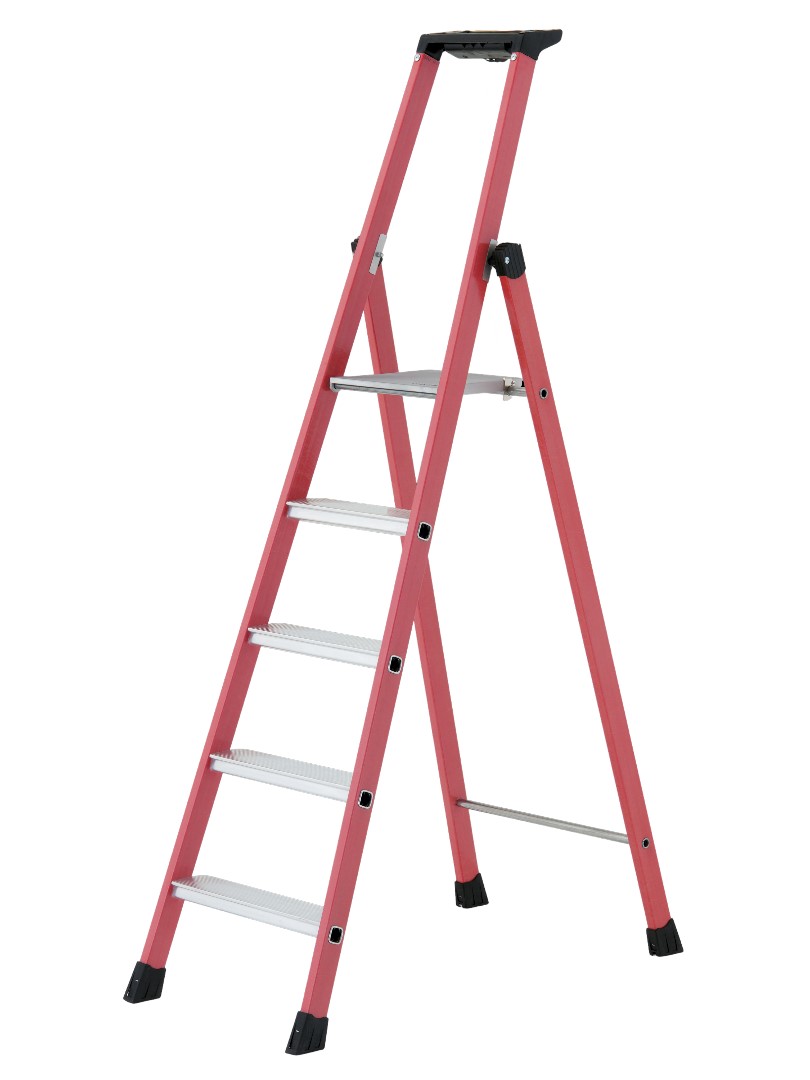 TUBESCA Fibreglass Step Ladder, 1.15m platform height, 1.81 m open length