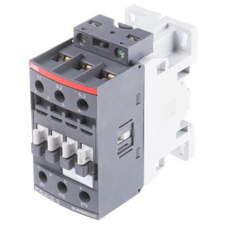 ABB AF Range AF26 3 Pole Contactor, 3NO, 45 A, 11 kW, 100 → 250 V ac/dc Coil