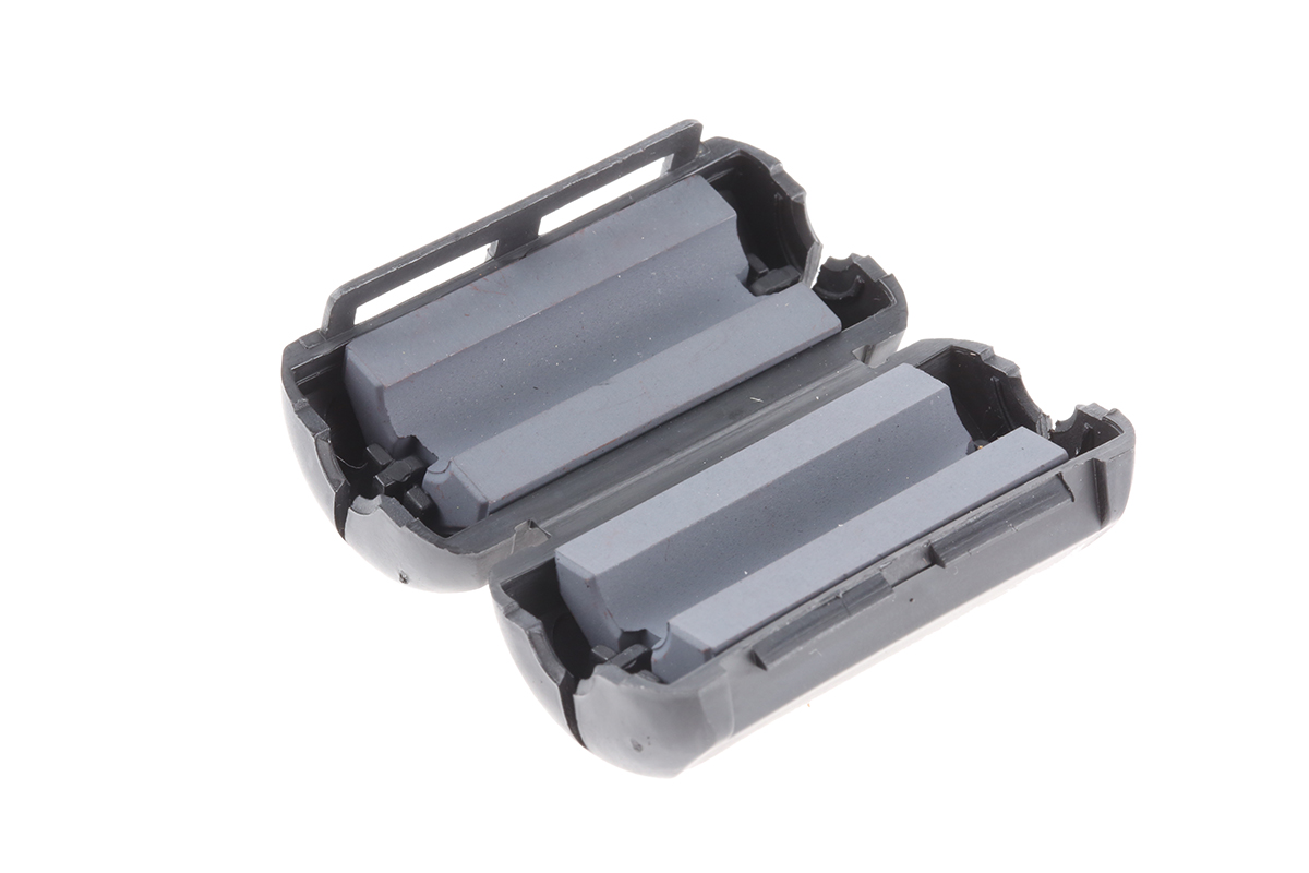 Fair-Rite Openable, Diameter 6.6 mm Ferrite Core, Apertures: 1 9.8 mm 39.4 mm 20 mm, For EMI Suppression