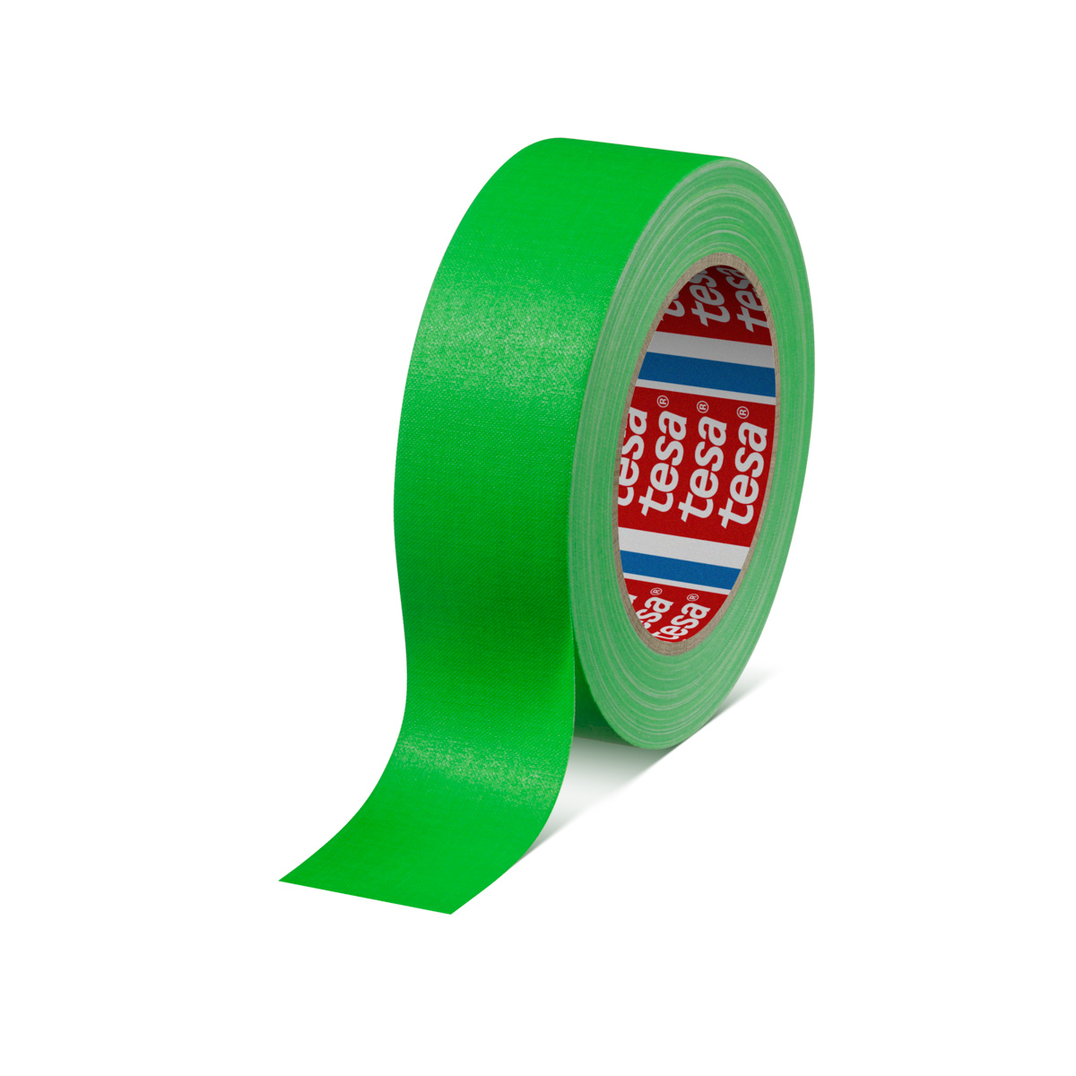 Tesa 4671 Neon Green Rubber Acrylic Coated Cloth Gaffer Tape, 50mm x 25 m, 0.28 mm Thick