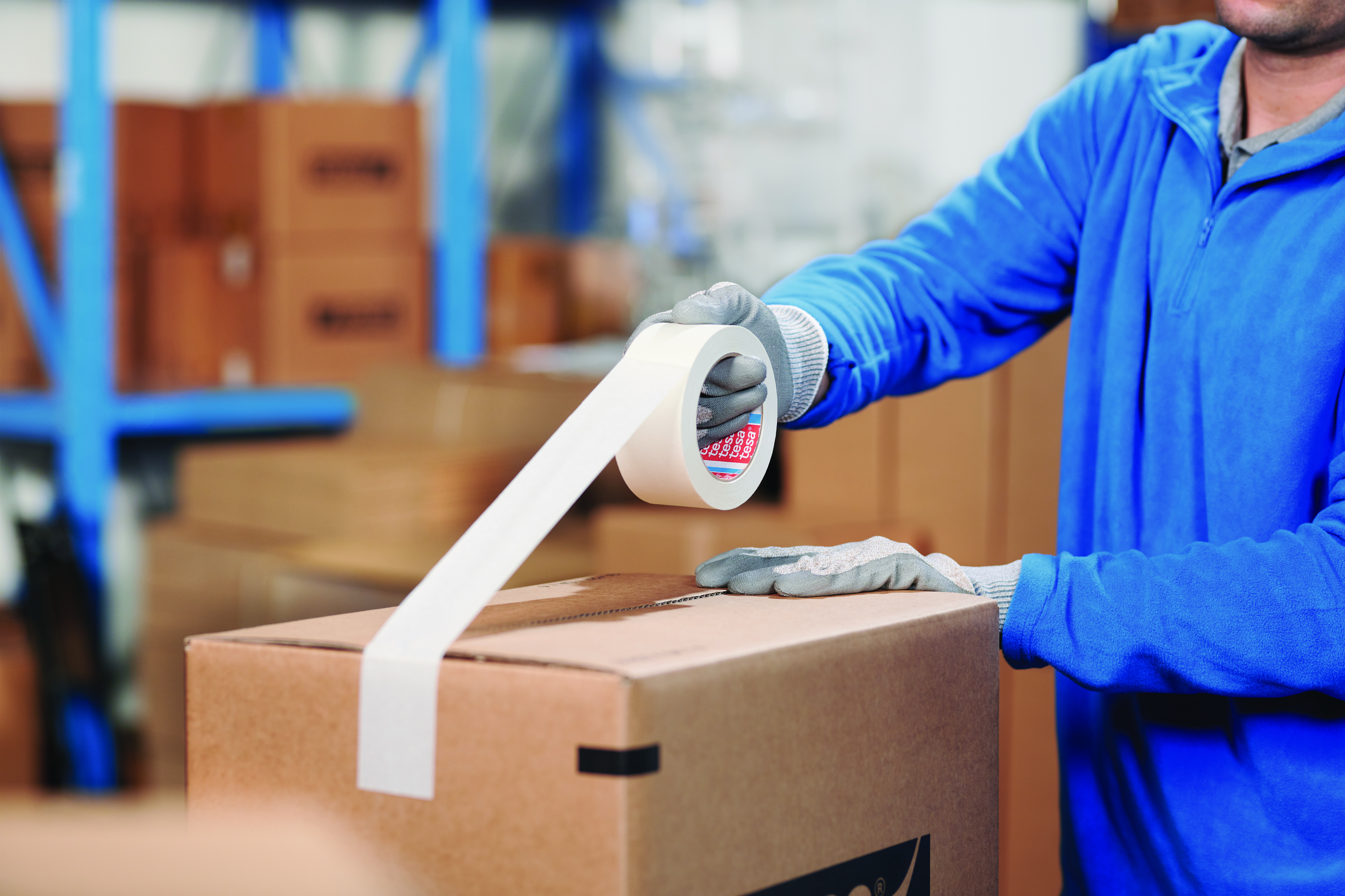 04713-00005-00 Tesa White Tesa 4713 Packing Tape, 50 m  x  75mm