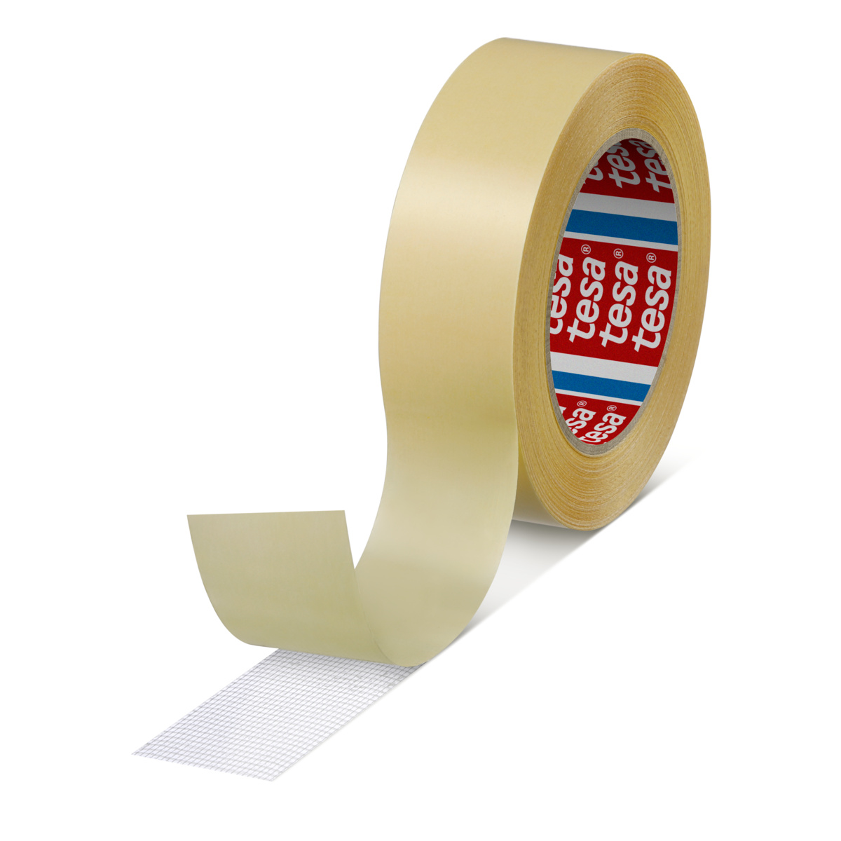 Tesa 04934-00001-00 04934 White Double Sided Tape, 0.2 mm Thick, 24N/cm 35N/cm, Fabric Backing, 38mm x 25 m