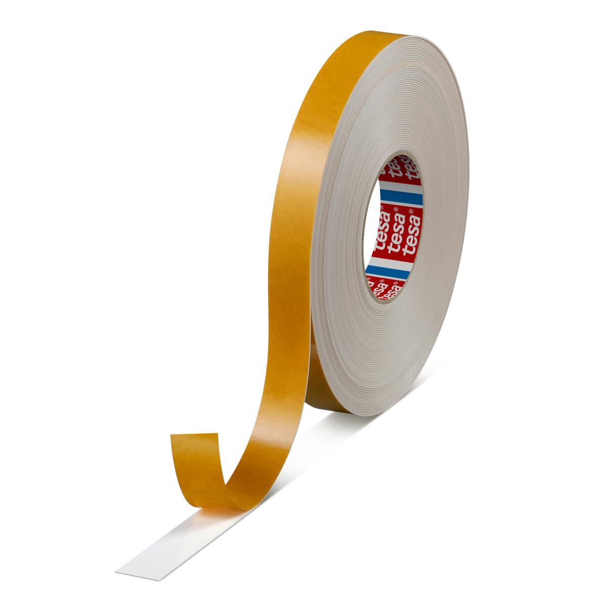 Tesa 4957 Tesa 4957 White Double Sided PE Foam Tape, 15mm x 25 m, 1.1 mm Thick