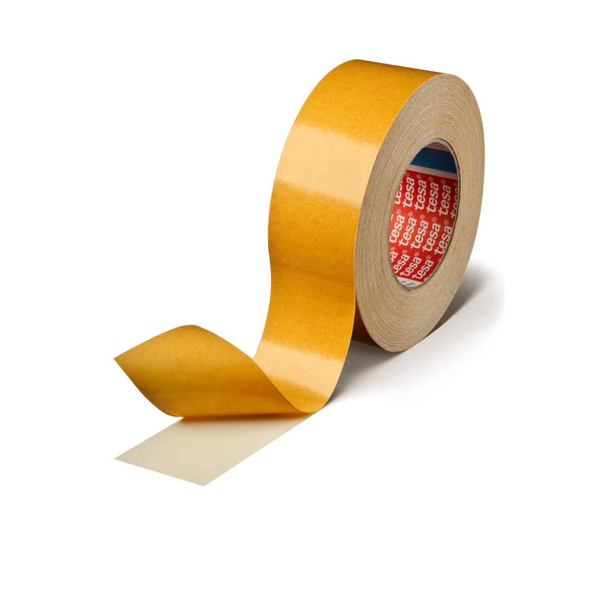Tesa 04964-00079-00 04964 White Double Sided Tape, 0.39 mm Thick, 7.6N/cm 80N/cm, Fabric Backing, 75mm x 50 m