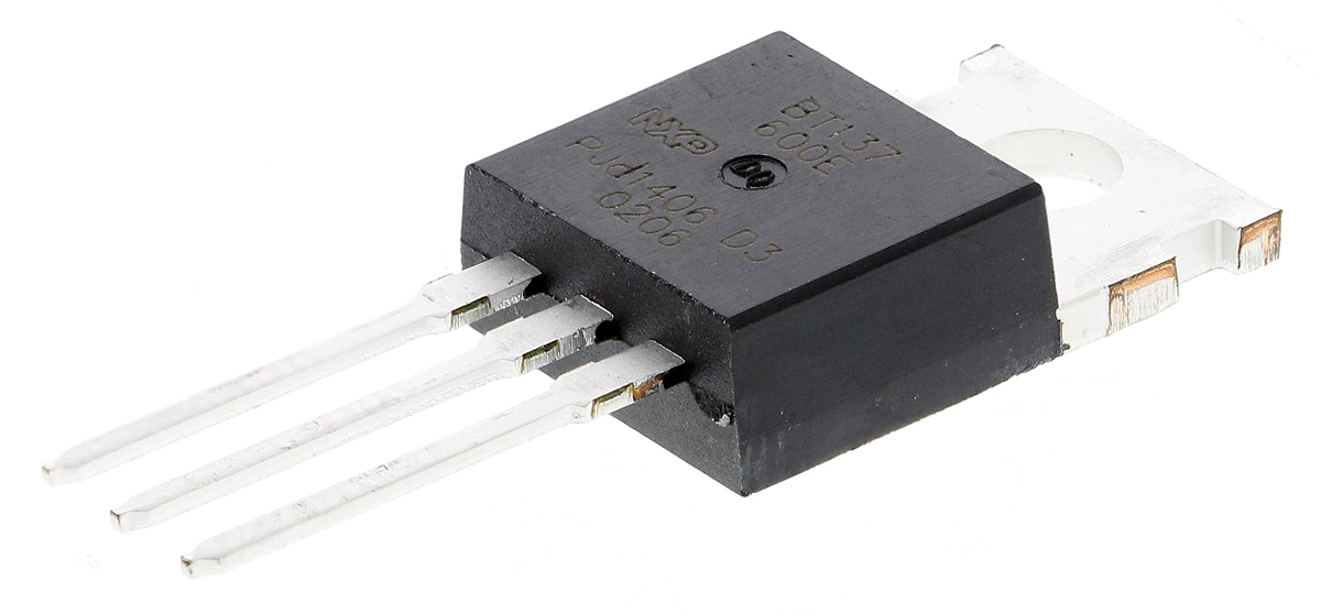 WeEn Semiconductors Co., Ltd Through Hole, 3-pin, TRIAC, 600V, Gate Trigger 1.5V 600V