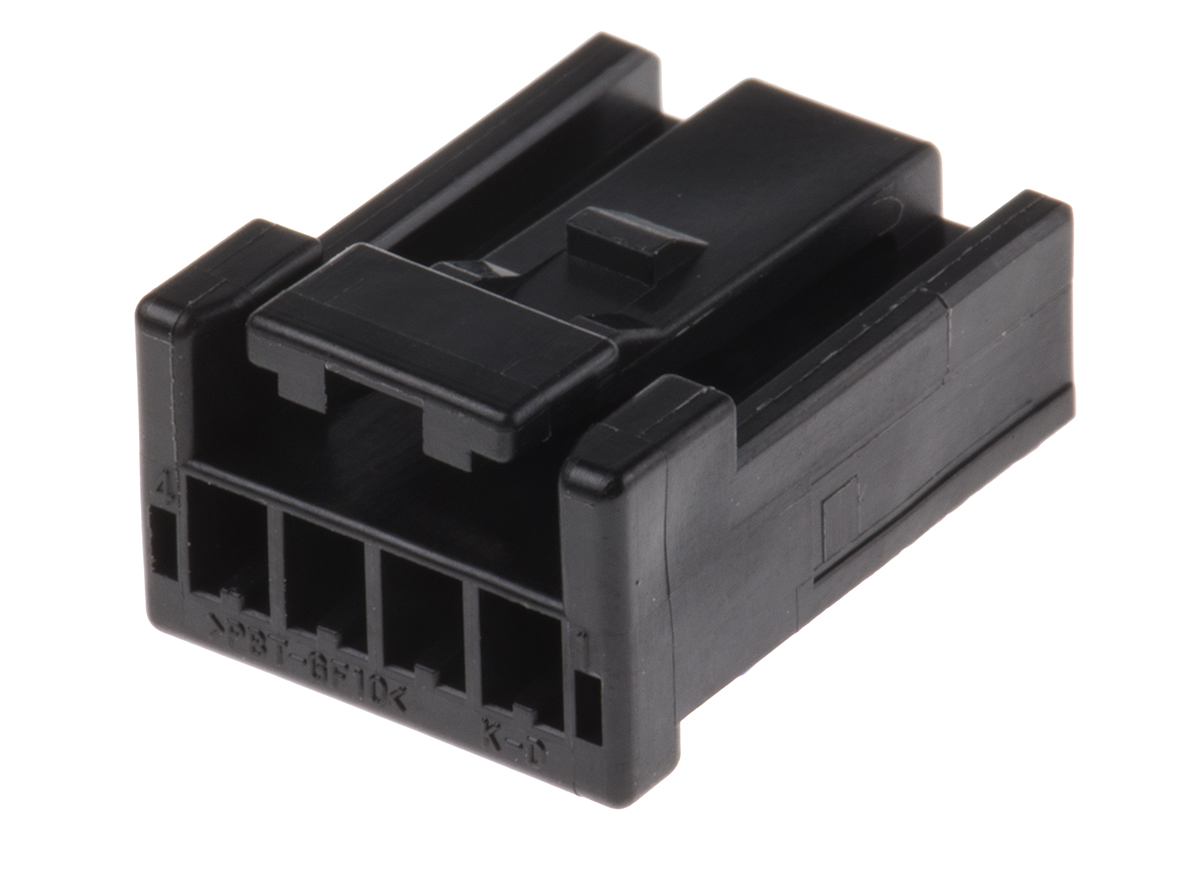 JST, CPT Automotive Connector Female Black Surface Mount 4 Way Crimp Termination 04CPT-B1-2A
