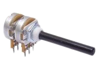 Radiohm POTM 4.7 kΩ Rotary Potentiometer 2-Gang Panel Mount, 05.062.4470