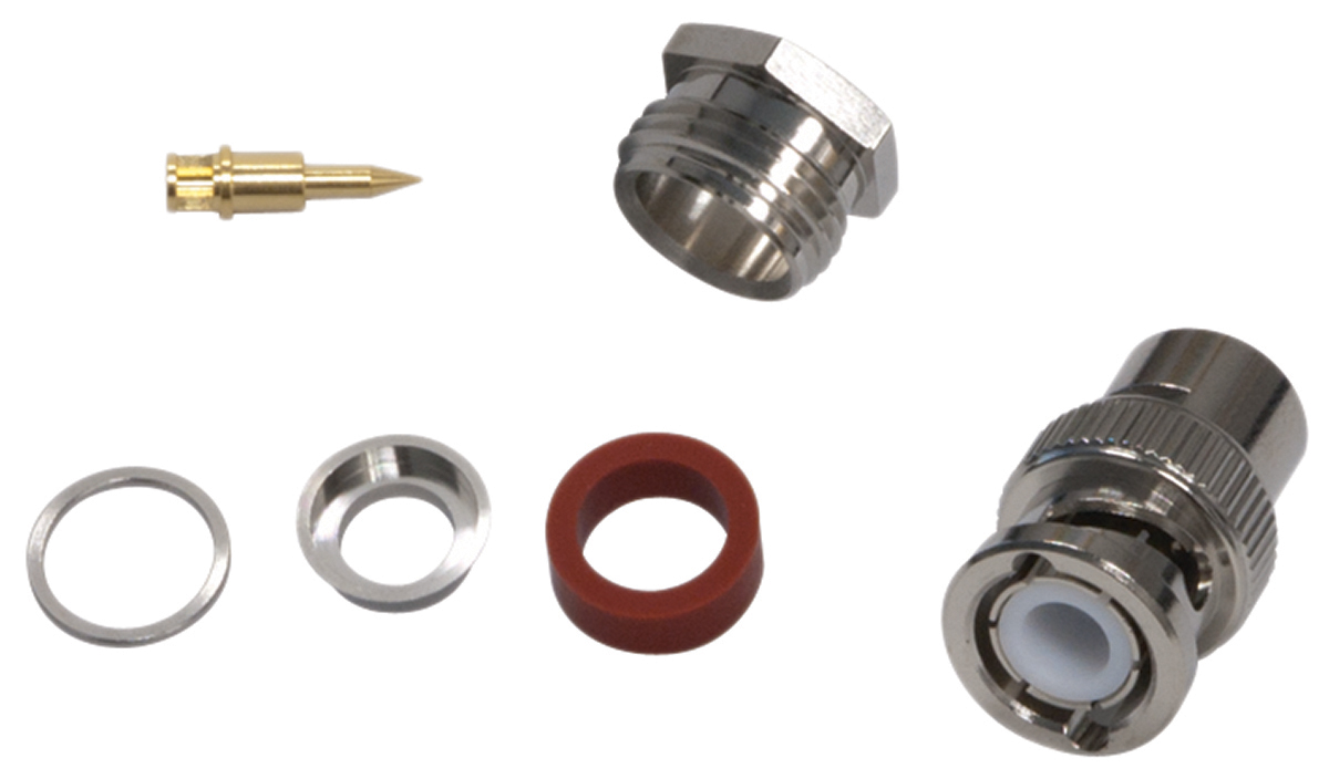 Yuetsu BNC Series Male BNC, 50 Ω, Straight Body Solder
