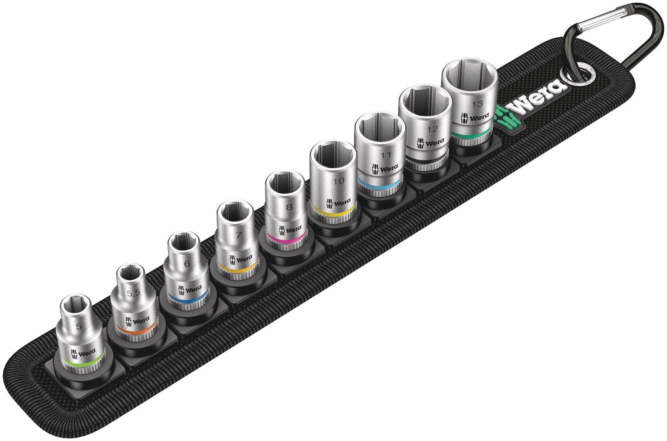 Wera 9-Piece 1/4 in Zyklop Socket Set