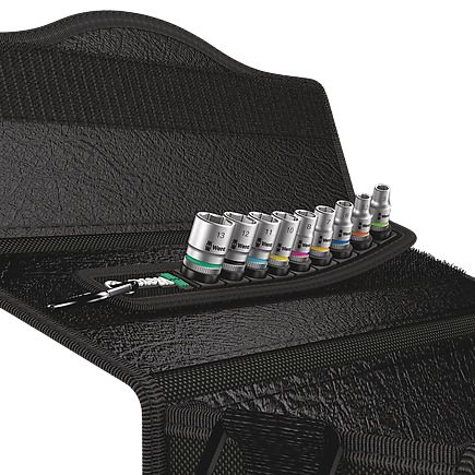 05003883001 Wera 9-Piece 1/4 in Zyklop Socket Set