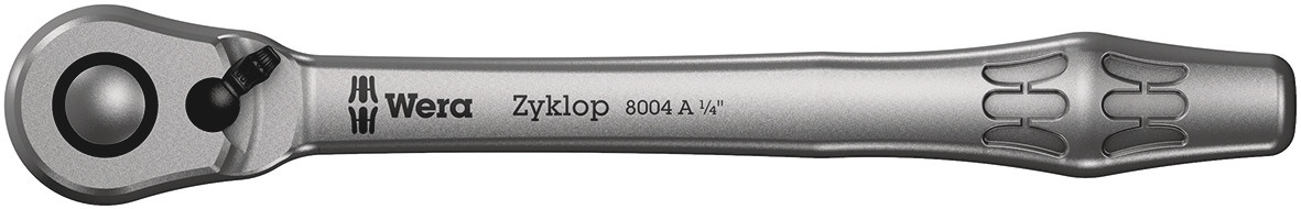 Wera Zyklop 1/4 in Ratchet with Ratchet Handle, 141mm Overall