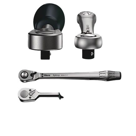 05004064001 Wera Zyklop 1/2 in Ratchet with Ratchet Handle, 281mm Overall