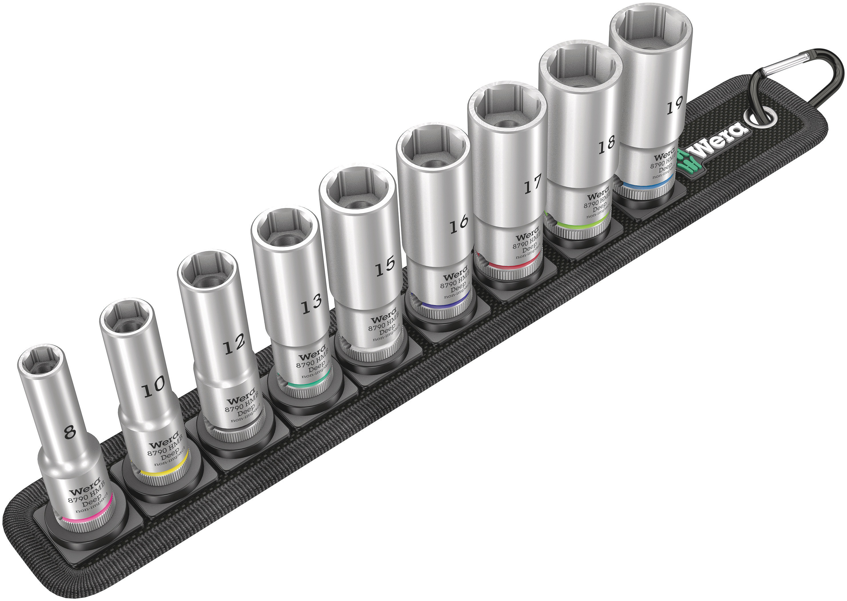 Wera 9-Piece 3/8 in Deep, Hexagonal Socket Set