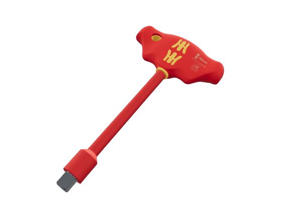 Wera 3/8 in Socket Wrench with T-Handle Handle, 130 mm Overall VDE/1000V Approved