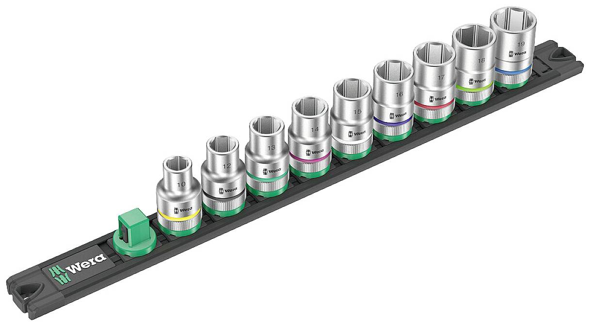 Wera 9-Piece 1/2 in Standard Socket Rail